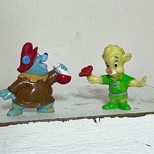 Vintage 1991 Disney 2 PVC 2” Gummi Bears Cake Toppers Figures Kelloggs Co. Sunni